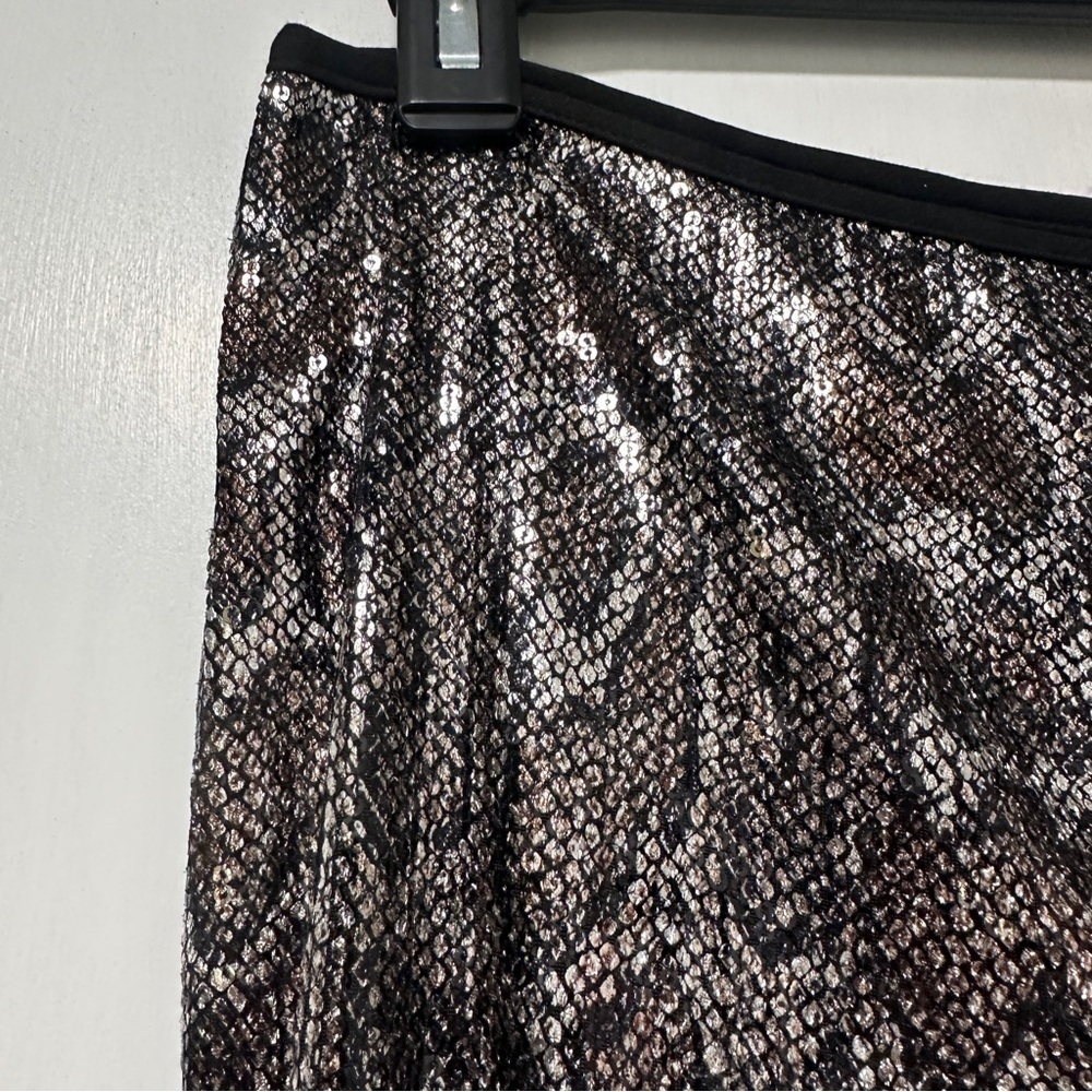 Anthropologie Sequin Snake Joni Pants Women’s Size 6 NWT Brown Gray Animal Print - Picture 8 of 16